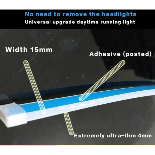 New 2pcs DRL Ultra-thin flow light strip Flowing light bar