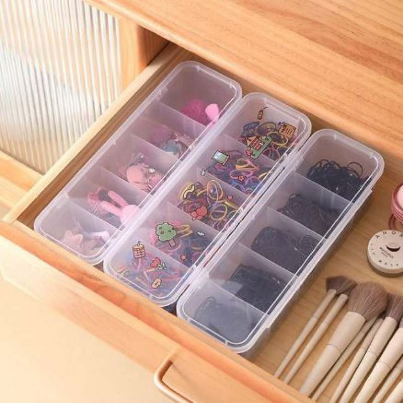 1pc Five Compartment Storage Box For Storing Household Hair Accessories