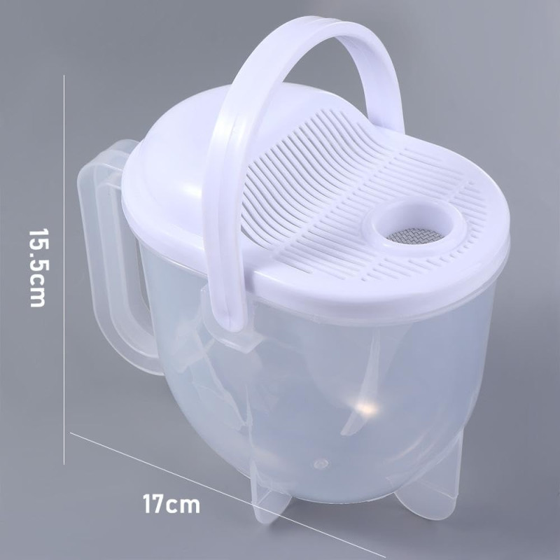 Manual Plastic Rice Cleaner Washing Bowl With Handle Rice Washer