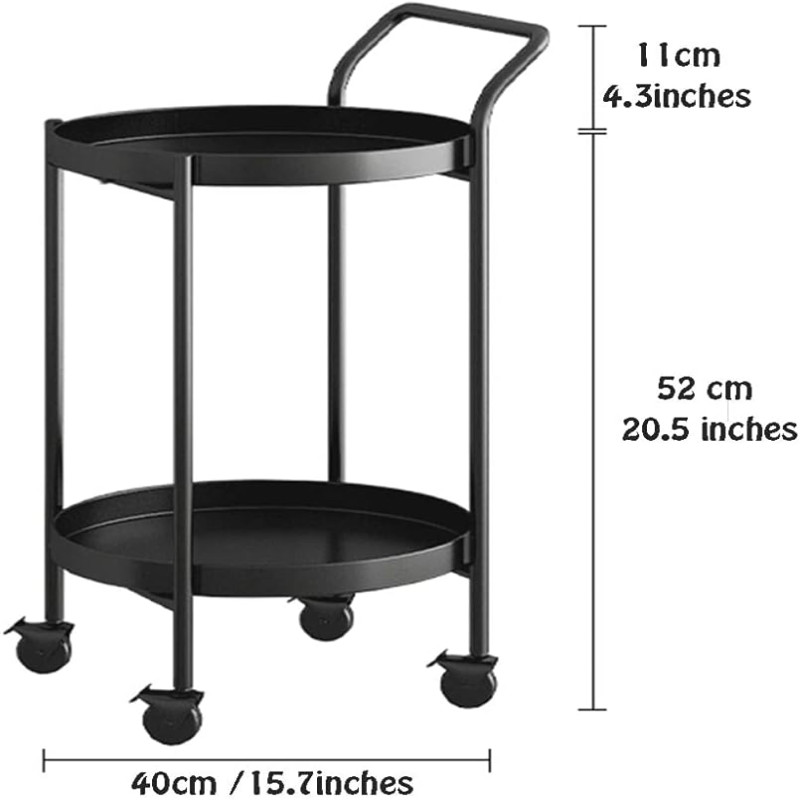 Simple Bedside Storage Table Gold Coffee Table Removable Tea Table Cart