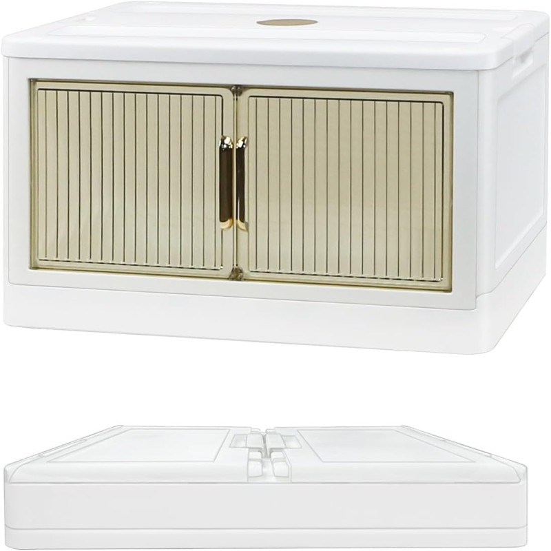 Plastic Storage Bins / Container With Lid Clear Stackable Storage Bin For Closet Collapsible Storage Bins