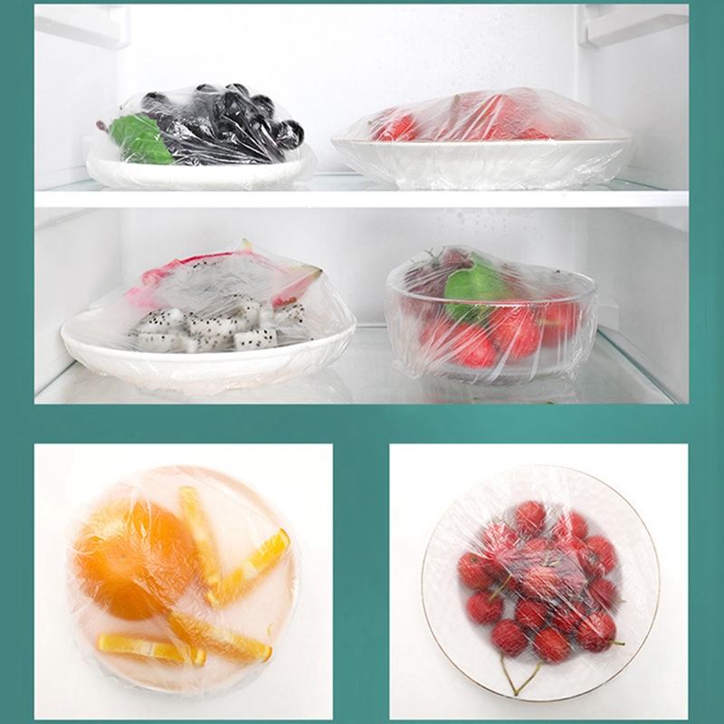 Pack of 15 Pcs Disposable Plastic Film Food Storage Cover