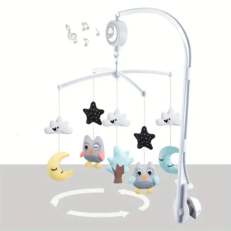 Musical Sleeping Spinning Rattle Fast Asleep Calming Bed Crib Mobile