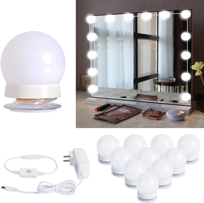 10 LED Vanity Mirror Lights Kit