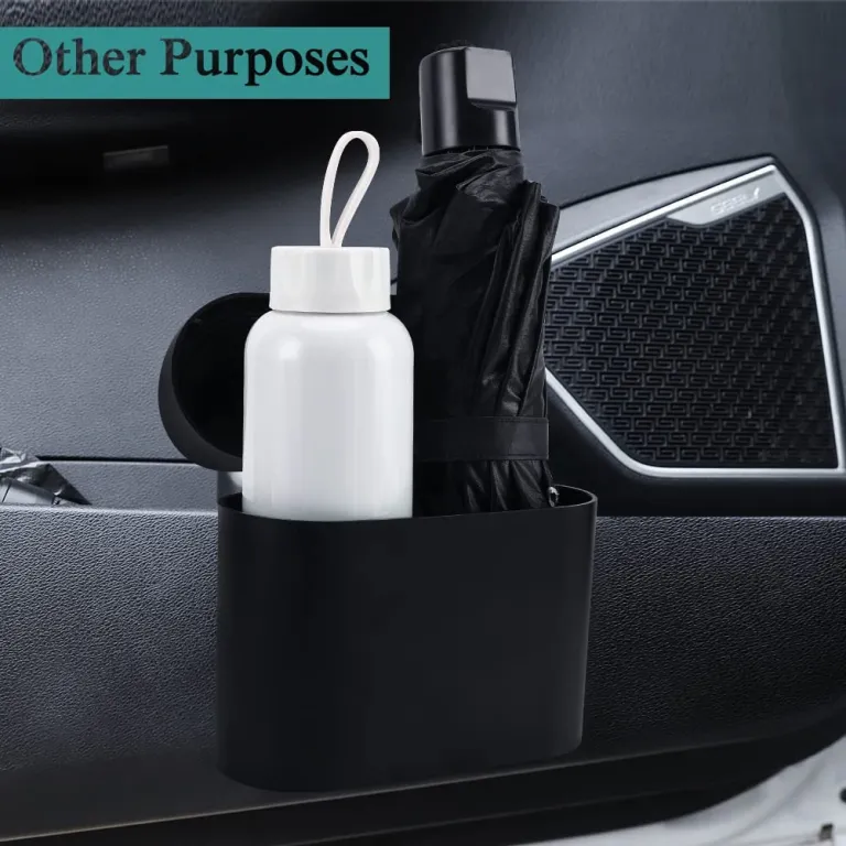 Car Mini Dustbin With Lid, Garbage Organizer