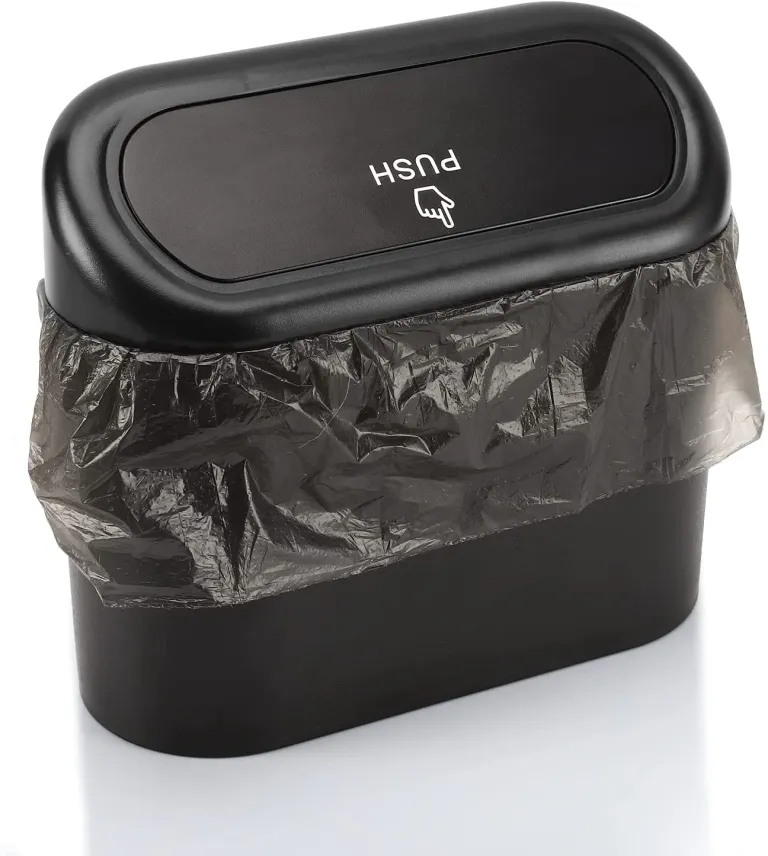 Car Mini Dustbin With Lid, Garbage Organizer