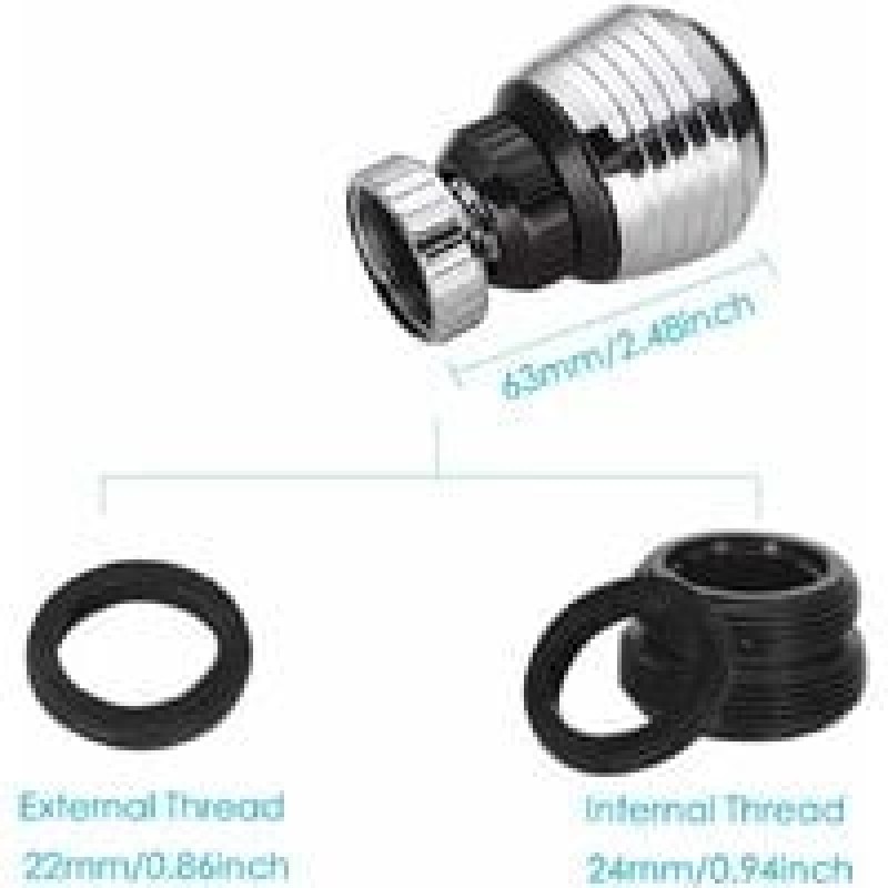 Rotate Swivel Water Saving Tap Aerator Diffuser Faucet Nozzle Filter Adapter