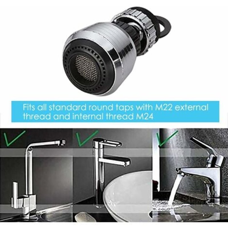 Rotate Swivel Water Saving Tap Aerator Diffuser Faucet Nozzle Filter Adapter