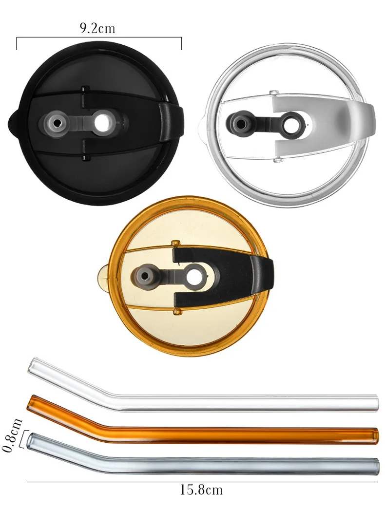New Creative Straw Glass Mug with Glass Straw and Protective Leather Sleeve 450ml
