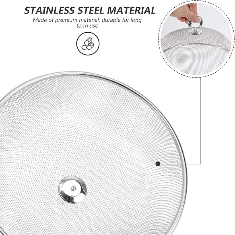 Round Mesh Stainless Steel Mesh Food Cover 11.5inch Diameter Size No 5