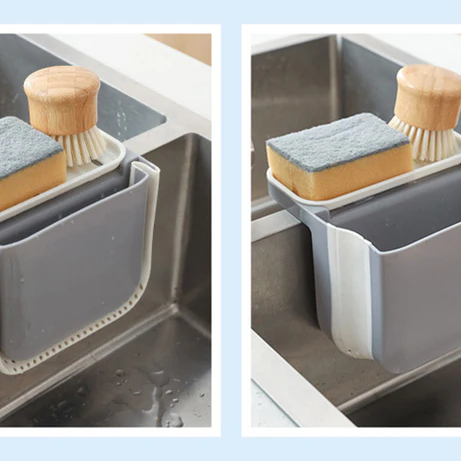Sink Drain Basket Foldable Storage Box