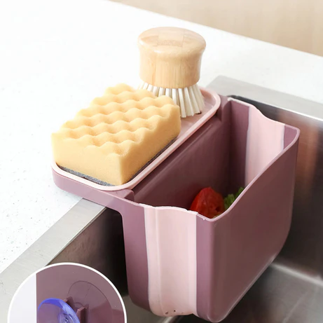 Sink Drain Basket Foldable Storage Box