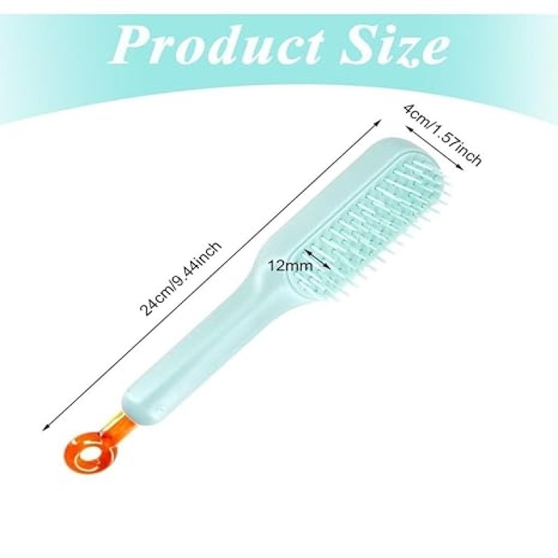 Self Cleaning Hair Brush, One-Click Cleaning Telescopic Hair Comb, Anti-Static Telescopic Hairbrush, Anti-Hair Entangled Automatic