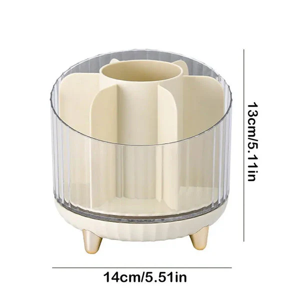 Rotating Brush And Lipstick Holder