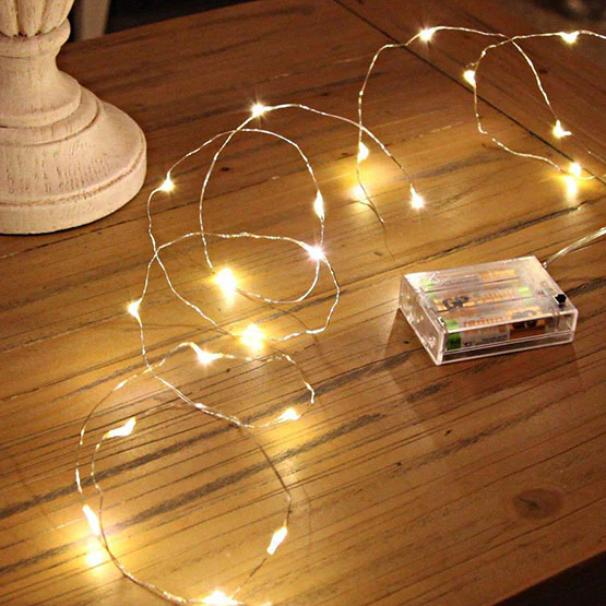 30 Led Wire Light Battery Operated Home Decoration Light - Water Proof Led Light 10 Ft In Length