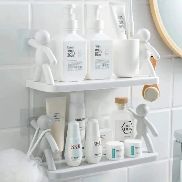 Wall Mounted Man Holding Multipurpose Organizer
