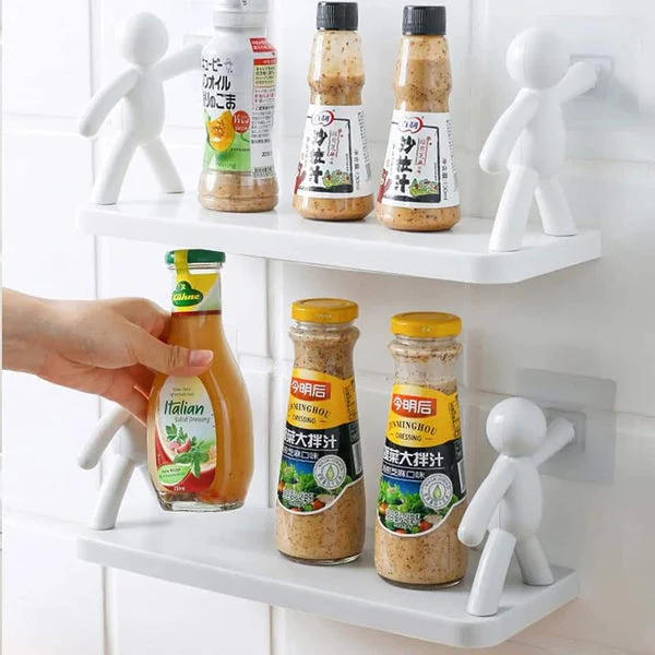 Wall Mounted Man Holding Multipurpose Organizer