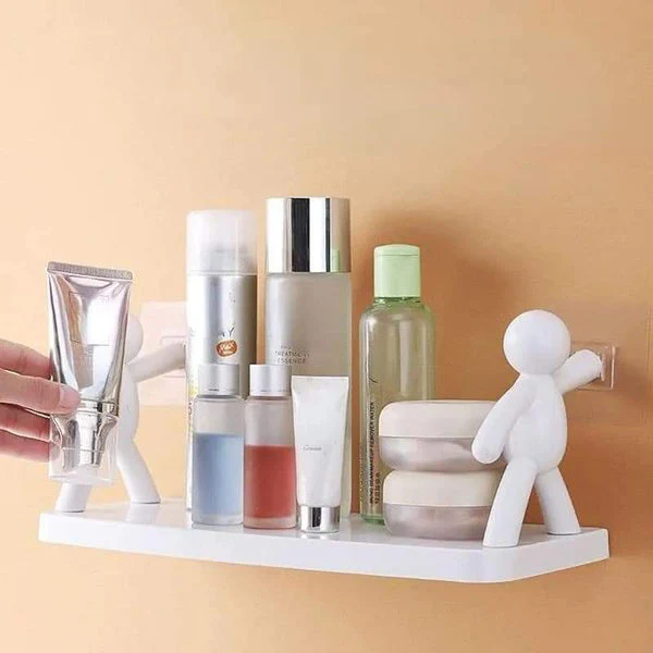 Wall Mounted Man Holding Multipurpose Organizer