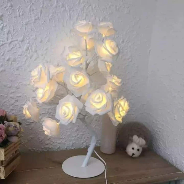 White Rose Flower Lamp