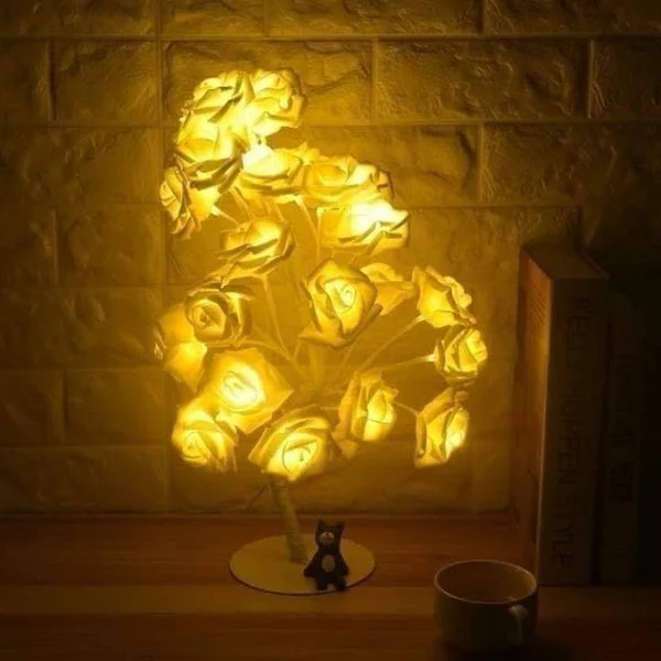 White Rose Flower Lamp