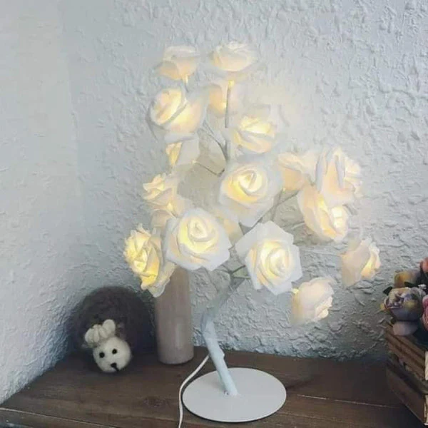 White Rose Flower Lamp