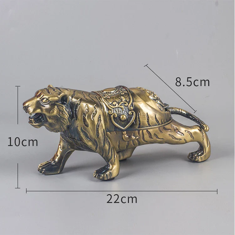 Creative Ashtray, Anti Fly Ash Tiger Style Ashtray With Lid Home Living Room Office Decoration Ornaments