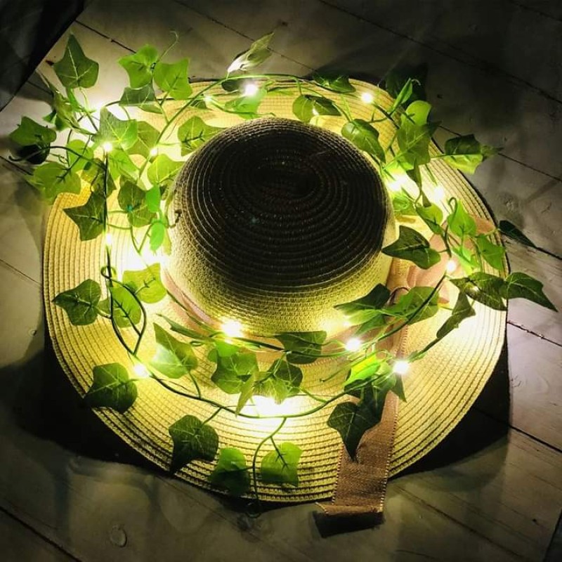 Green Leaf Bail String Light