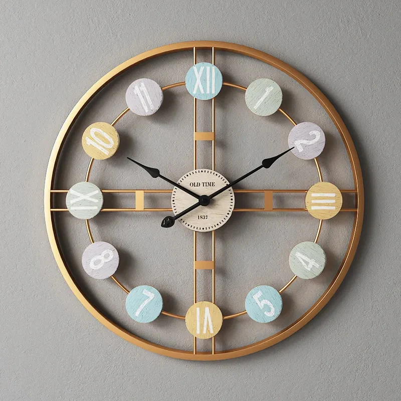 Imported Metallic Colorful Digit Clock
