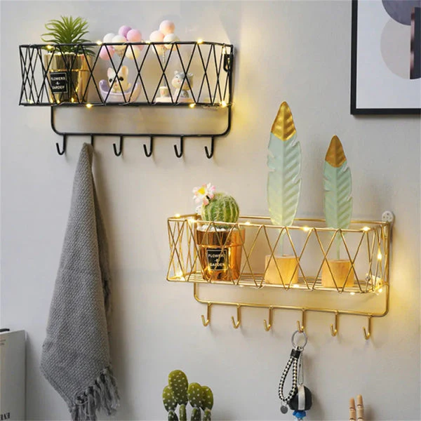 Two In One Metallic Organizer And Key Chain Holder