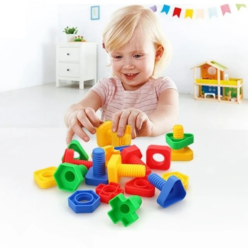 High Quality Screw Nut and Bolt Building Blocks – 26 Pieces
