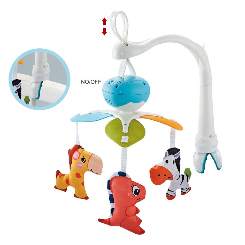 Bedside Musical Rotating Cot Mobile Blue