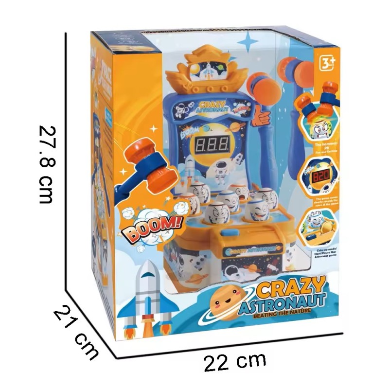 Buy Crazy Astronaut Mole Attack Game With Light and Sound Toy For Kids