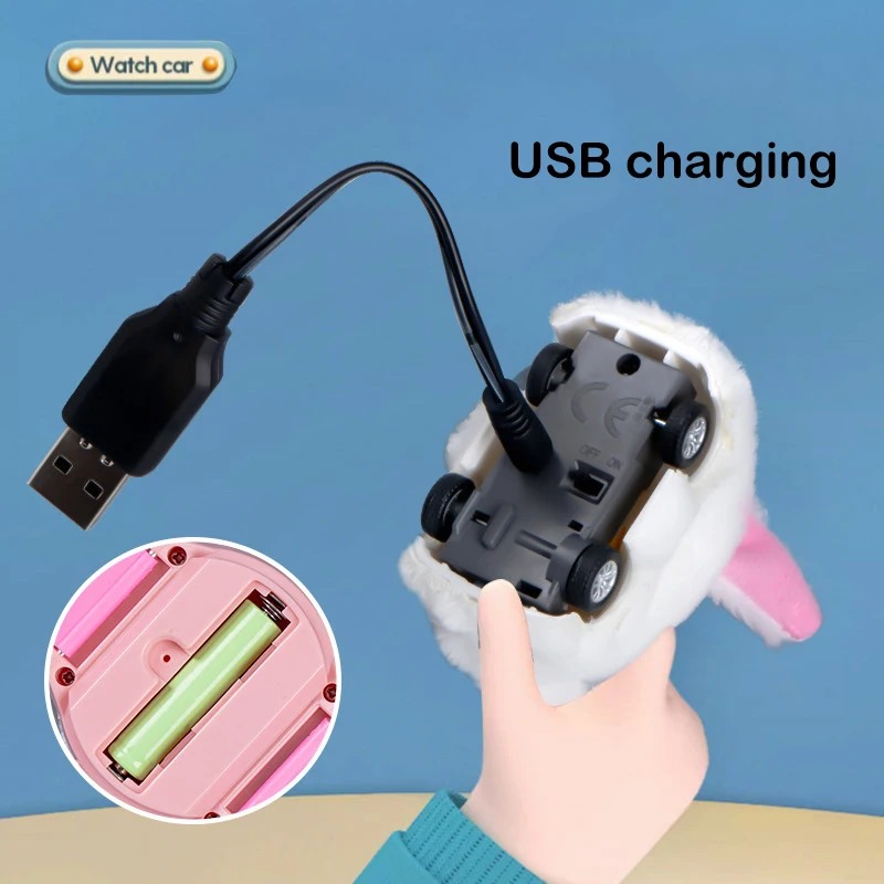 Mini RC Car with LED Lights 2.4G Rabbit Dog Crab Racing Car Toy