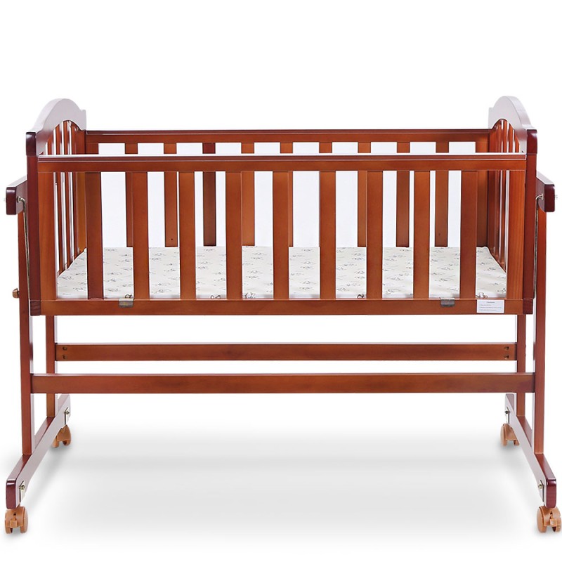 Tinnies Wooden Baby Crib-Brown-T801