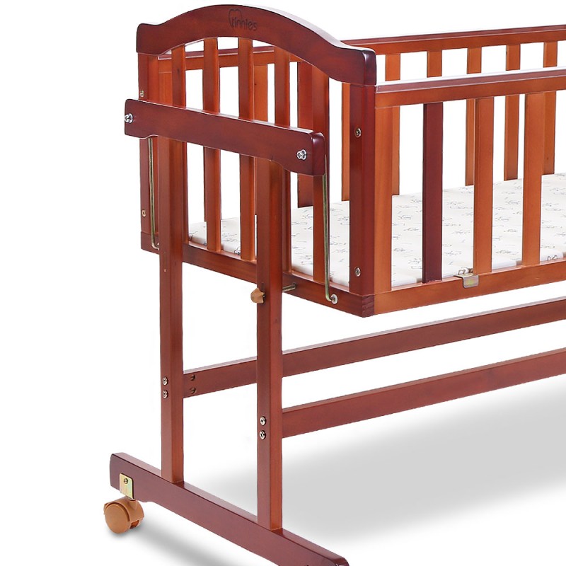 Tinnies Wooden Baby Crib-Brown-T801