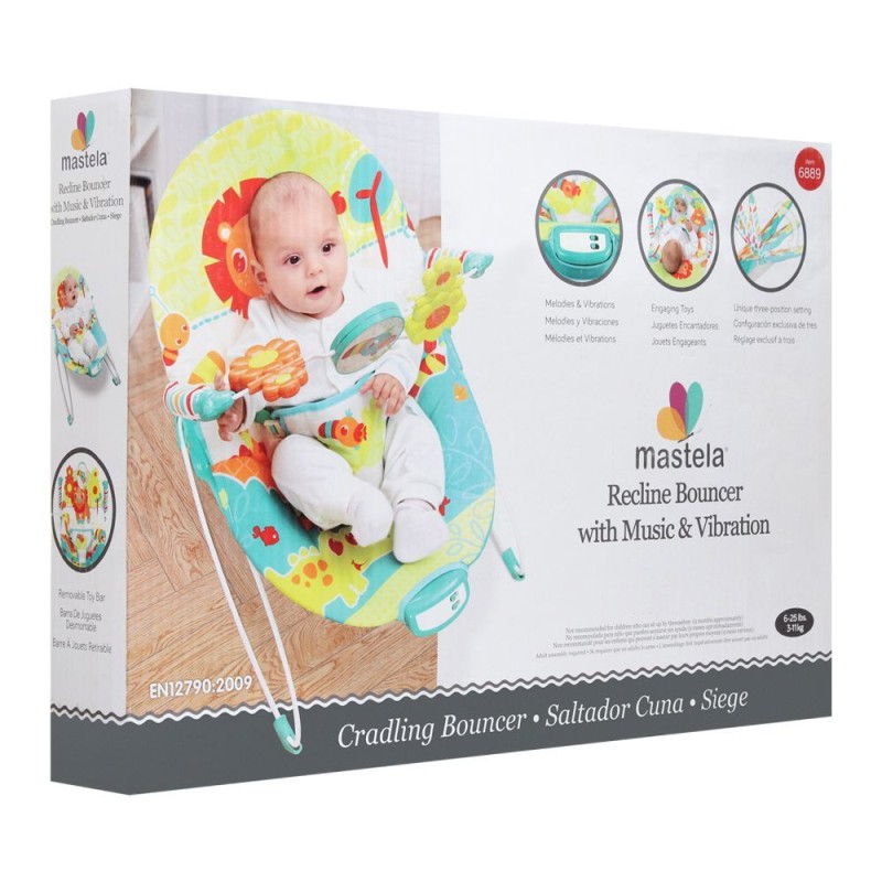 Mastela Music And Soothe Bouncer – Lion Yellow & Blue – 6889