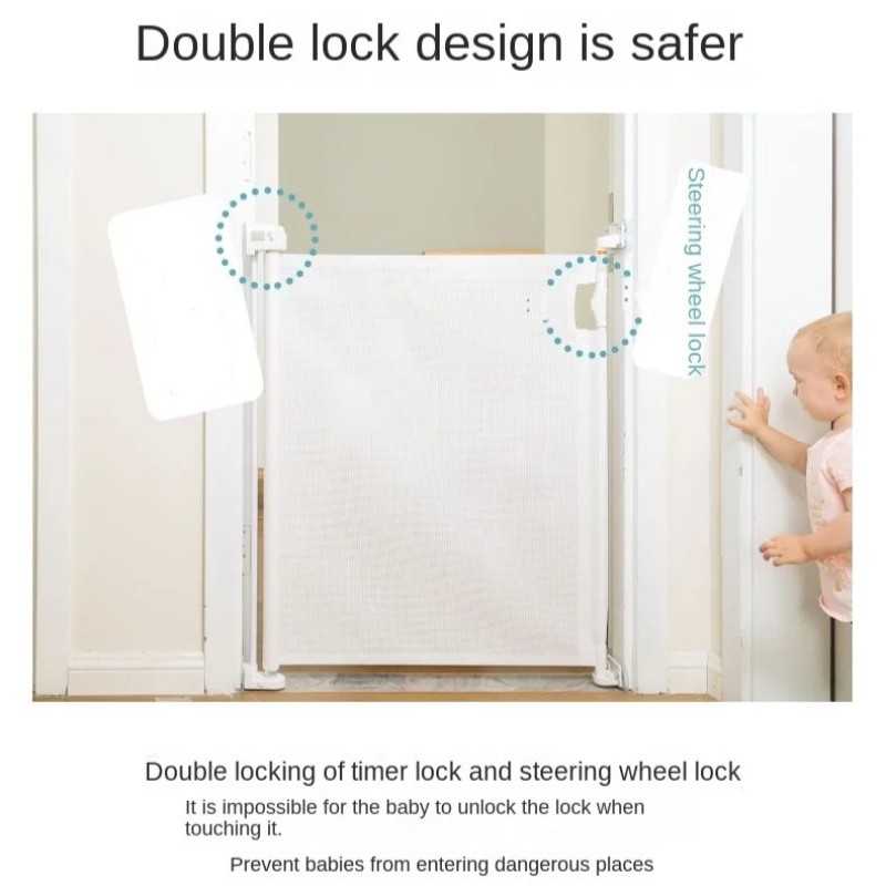 Staircase Fence  Safety Doorway Fence Partition Door Fence Up To 8 to 70 inches 