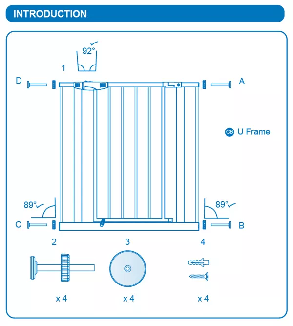 Safety Gate/Stairs Care For Baby At 29.5 Inches (75 CM) tall, and from 29.5 Inches to 40.5 Inches (75 to 102.87 CM) wide with extensions