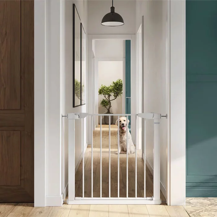 Safety Gate/Stairs Care For Baby At 29.5 Inches (75 CM) tall, and from 29.5 Inches to 40.5 Inches (75 to 102.87 CM) wide with extensions