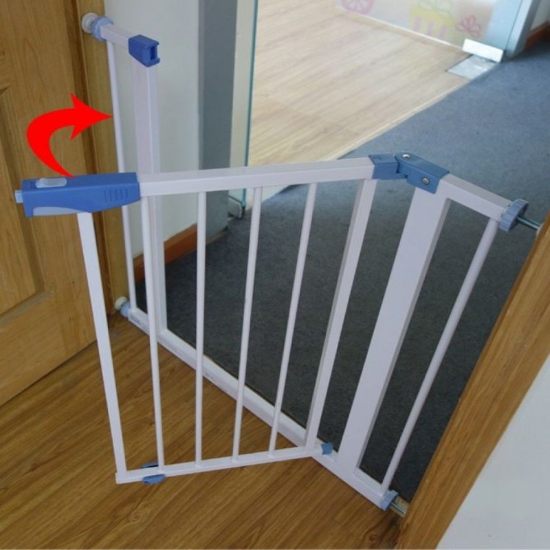 Safety Gate/Stairs Care For Baby At 29.5 Inches (75 CM) tall, and from 29.5 Inches to 40.5 Inches (75 to 102.87 CM) wide with extensions