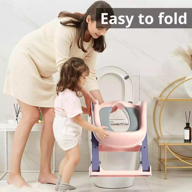 Toilet Ladder Potty Training Seat – Milky – L-003