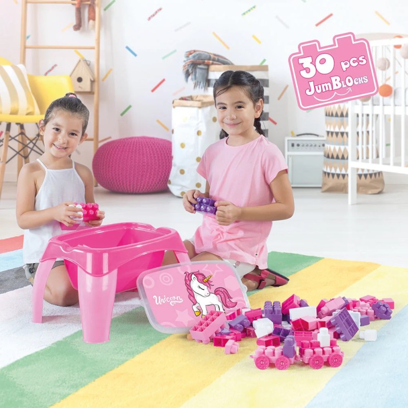 Dolu Unicorn Activity Table With Jumblocks 30 Pcs-2598