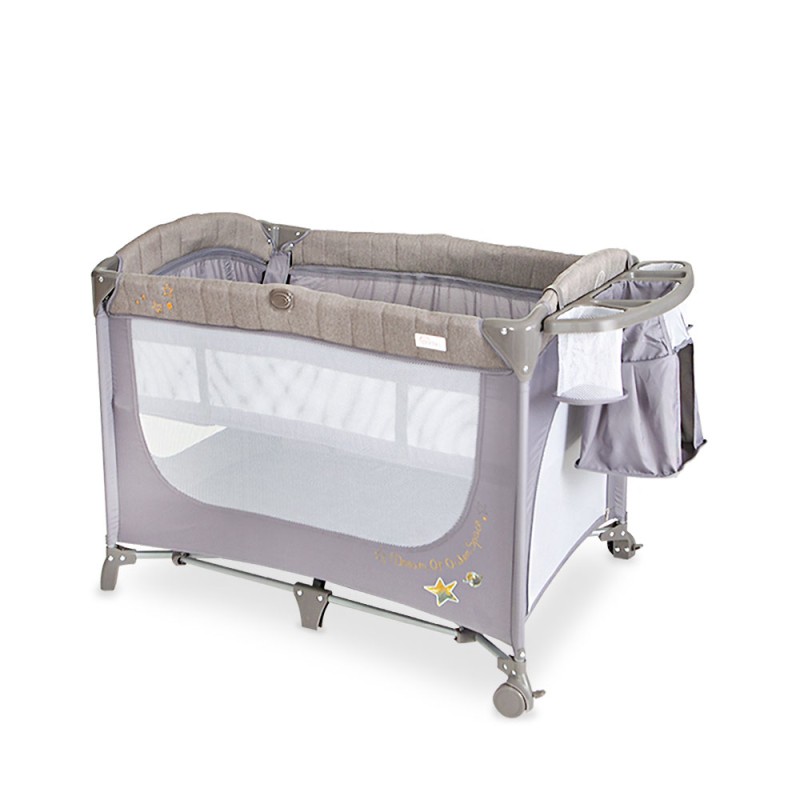Tinnies Drop Side Play Pen – Grey – T302 – 022