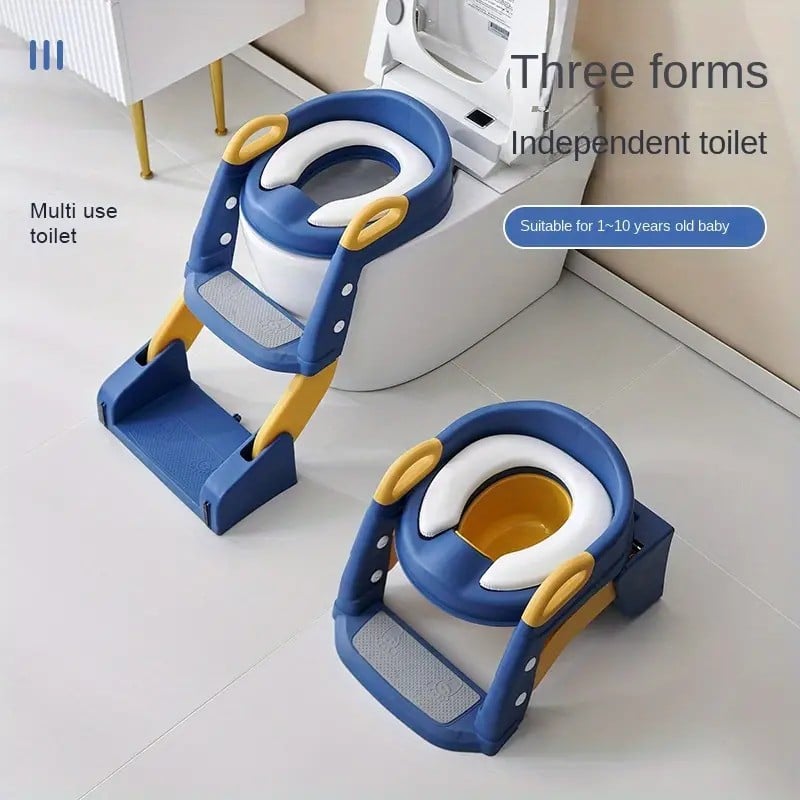Infantes (L004) 2 in 1 Foldable Potty Training Seat with Ladder Blue