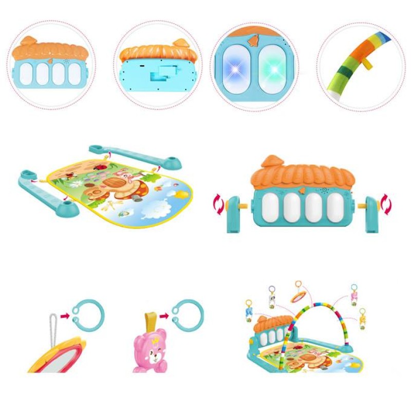 Huanger Foldable Musical Piano Baby Gym Play Mat