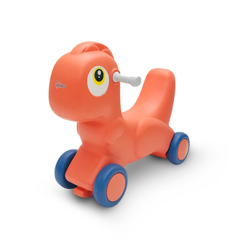Tinnies Rocking Dinosaur & Push Car (Orange) – T1002