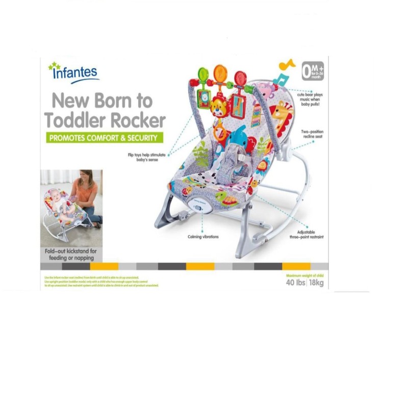 Infant To Toddler Rocker (Rocker and Chair) Grey