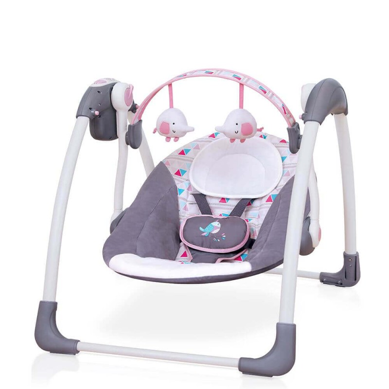 Mastela Deluxe Baby Swing- Gray and Pink – 6504
