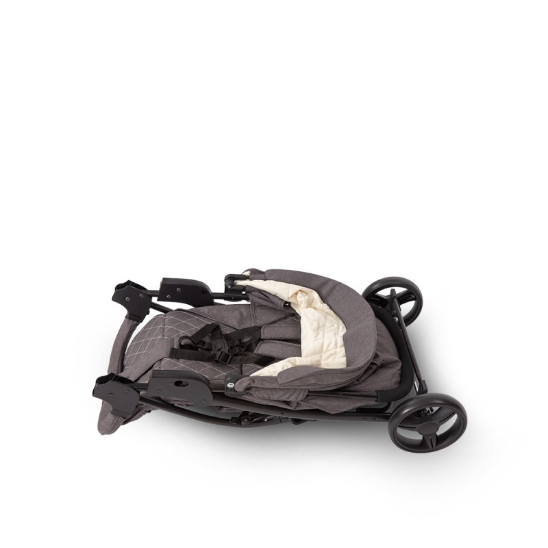 Tinnies Baby Stroller Diamond Pattern (Dark Grey) – E03-G