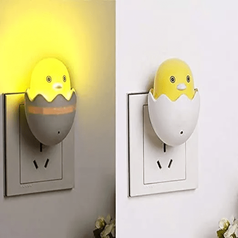 Automatic Sensor LED Nightlight for Baby Nursery, Soft Kawaii Small Chicken Duck Shaped